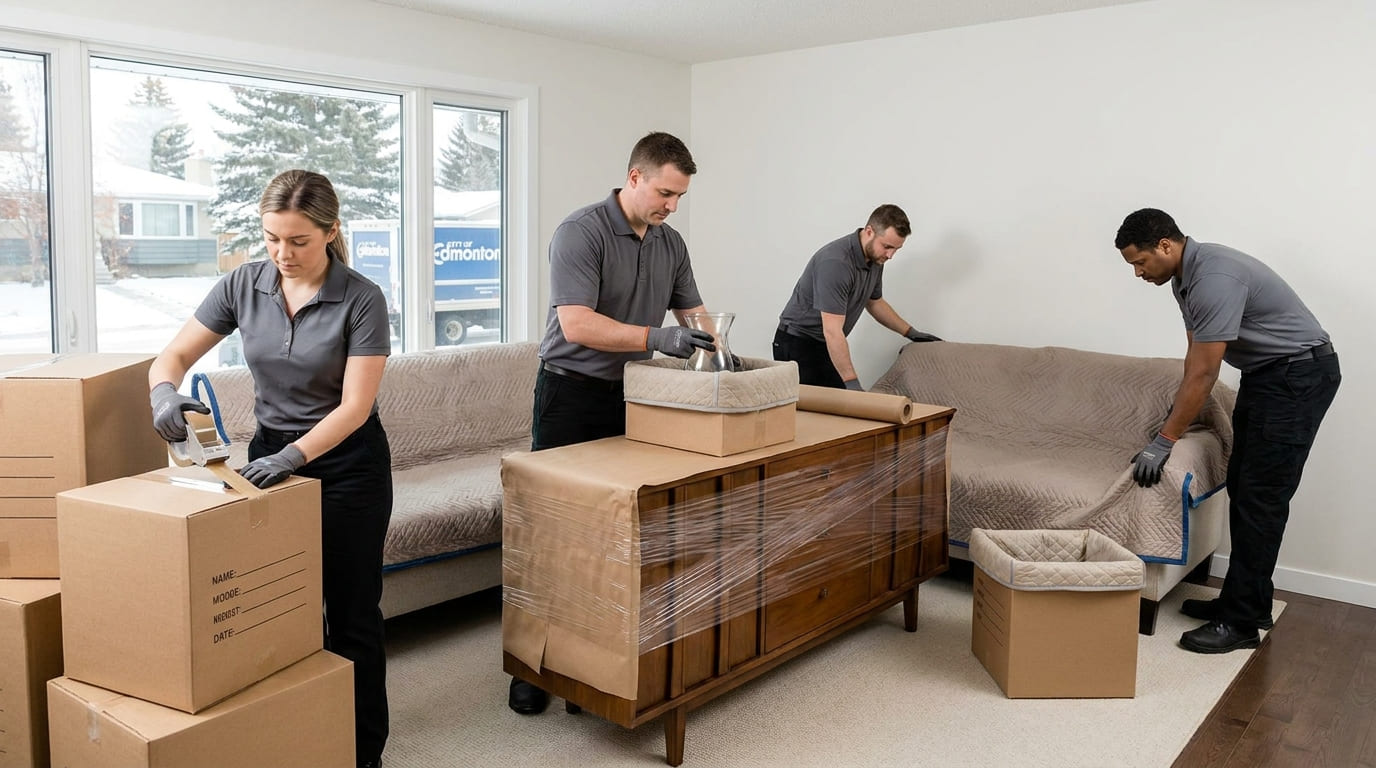 Office and commercial movers handling a business move in Edmonton